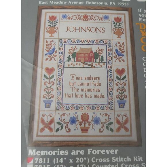 VTG 1980 Hallmark Creative Expressions Counted Cross Stitch Memories are Forever - Picture 3 of 4